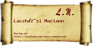 Laczházi Mariann névjegykártya