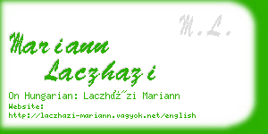 mariann laczhazi business card
